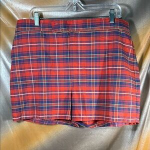 Vintage Jantzen Plaid men’s‎ swim Shorts in Red and Blue 38” waist A2